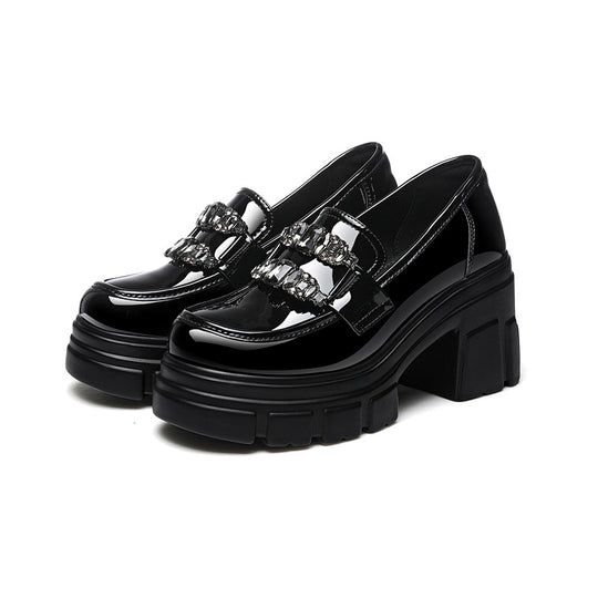 Damen Elegante und auffällige Plateau-Schuhe mit Zierschnalle R&B