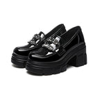 Damen Modische Plateau-Pumps mit glamourösem Schmuckdetail R&B