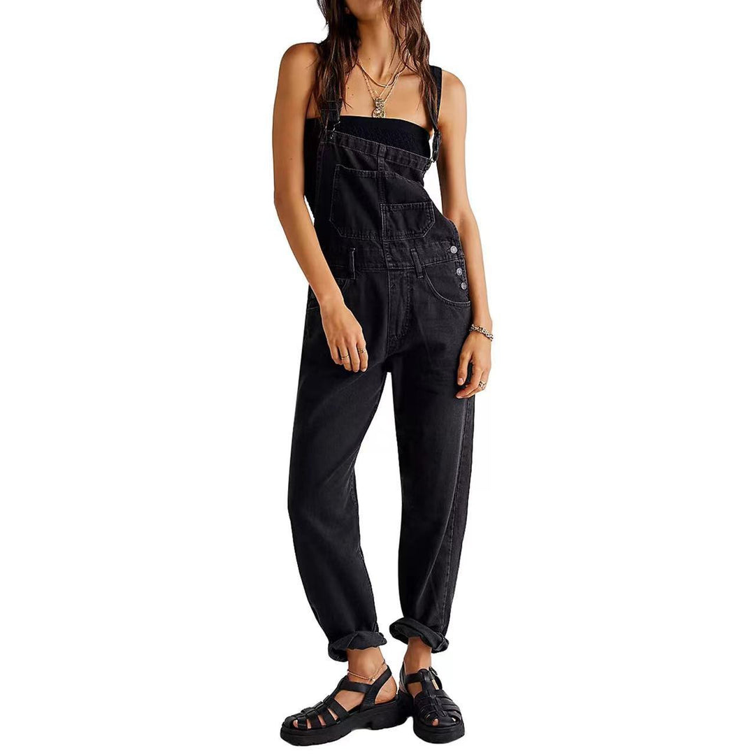 Damen Lässige Latzhose aus hochwertigem Baumwollgemisch R&B
