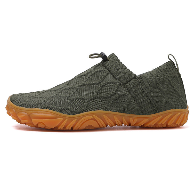 Unisex nan Hybrid-Slipper für Indoor und Outdoor mit elastischem Strickschaft, Zugstopper und profilierter Gummisohle R&B