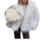 Damen Kunstfelljacke im extravagant gefransten Design R&B