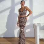 Damen Elegantes und figurbetontes Leopardenset R&B