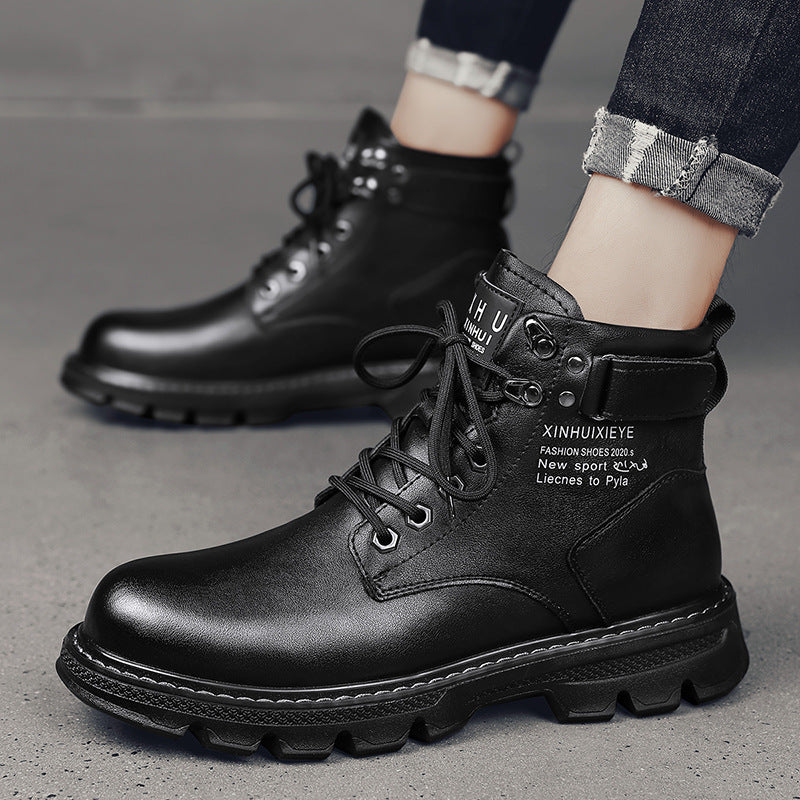 Herren robuste Schnürstiefel mit dämpfender Sohle R&B