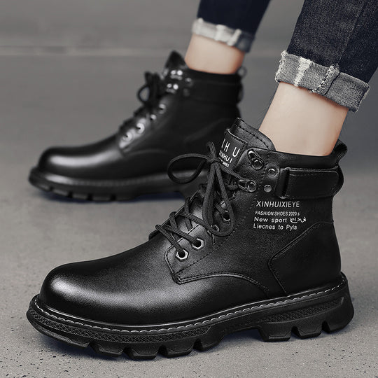 Herren robuste Schnürstiefel mit dämpfender Sohle R&B