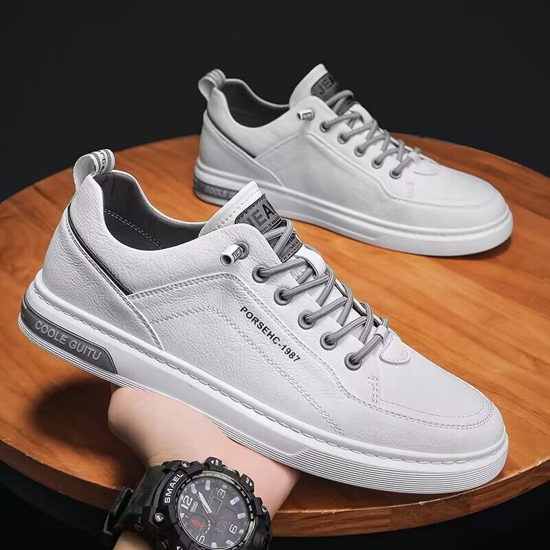Herren Sportschuhe mit atmungsaktivem Leder und dämpfender Sohle