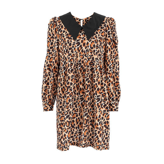 Damen Leichtes Tiermuster Kleid R&B
