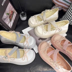 Damen komfortable Ballerinas mit farblichen Akzenten und elastischen Riemen R&B