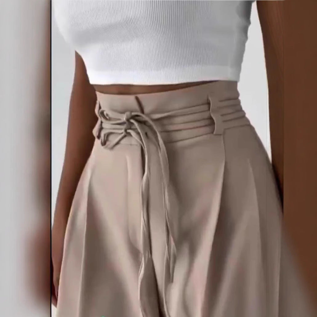 Damen Weite Hochbund-Hose mit raffinierter Drapierung R&B