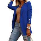 Damen Elegante Blazerjacke mit modischen Knopfdetails R&B
