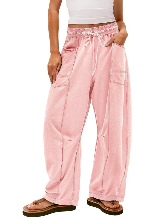 Damen Gemütliche und lässige Freizeithose mit großen Taschen R&B