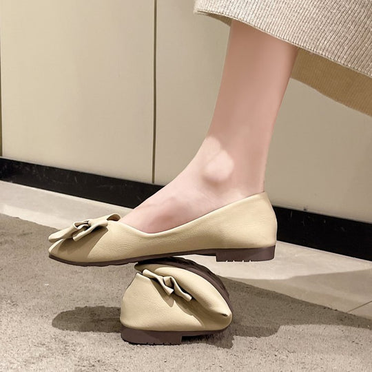 Damen elegante Ballerinas mit Schleifenakzent und funkelndem Detail R&B