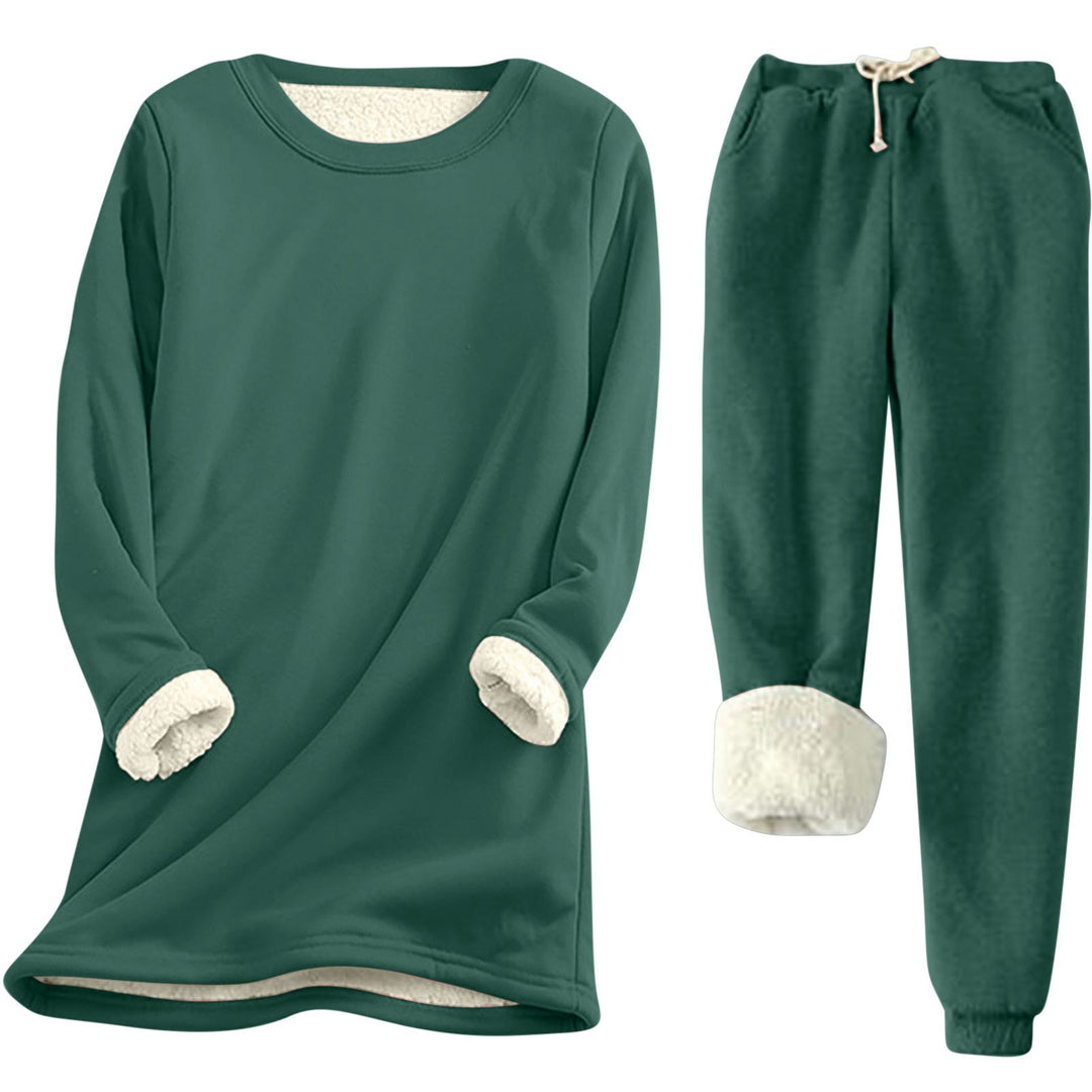 Damen Freizeit Sweatshirt-Set mit kuscheligem Innenfutter und lässiger Passform R&B