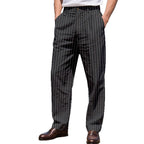 Herren elegante Streifen-Hose R&B