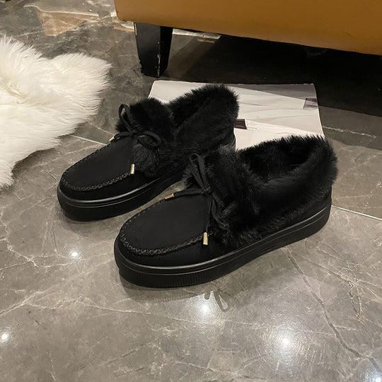Damen Bequeme Hausschuhe mit flauschigem Innenfutter und modischem Schnitt R&B