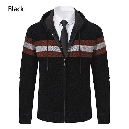 Herren modische Kapuzenjacke mit strukturiertem Design und elegantem Innenkragen R&B