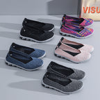 Damen nan gestrickter Slip-On Freizeitschuh mit geflochtenem Obermaterial und rutschfester Flexsohle R&B