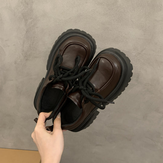 Damen Modische Chunky Sneakers mit rutschfester Sohle und breiten Schnürsenkeln R&B