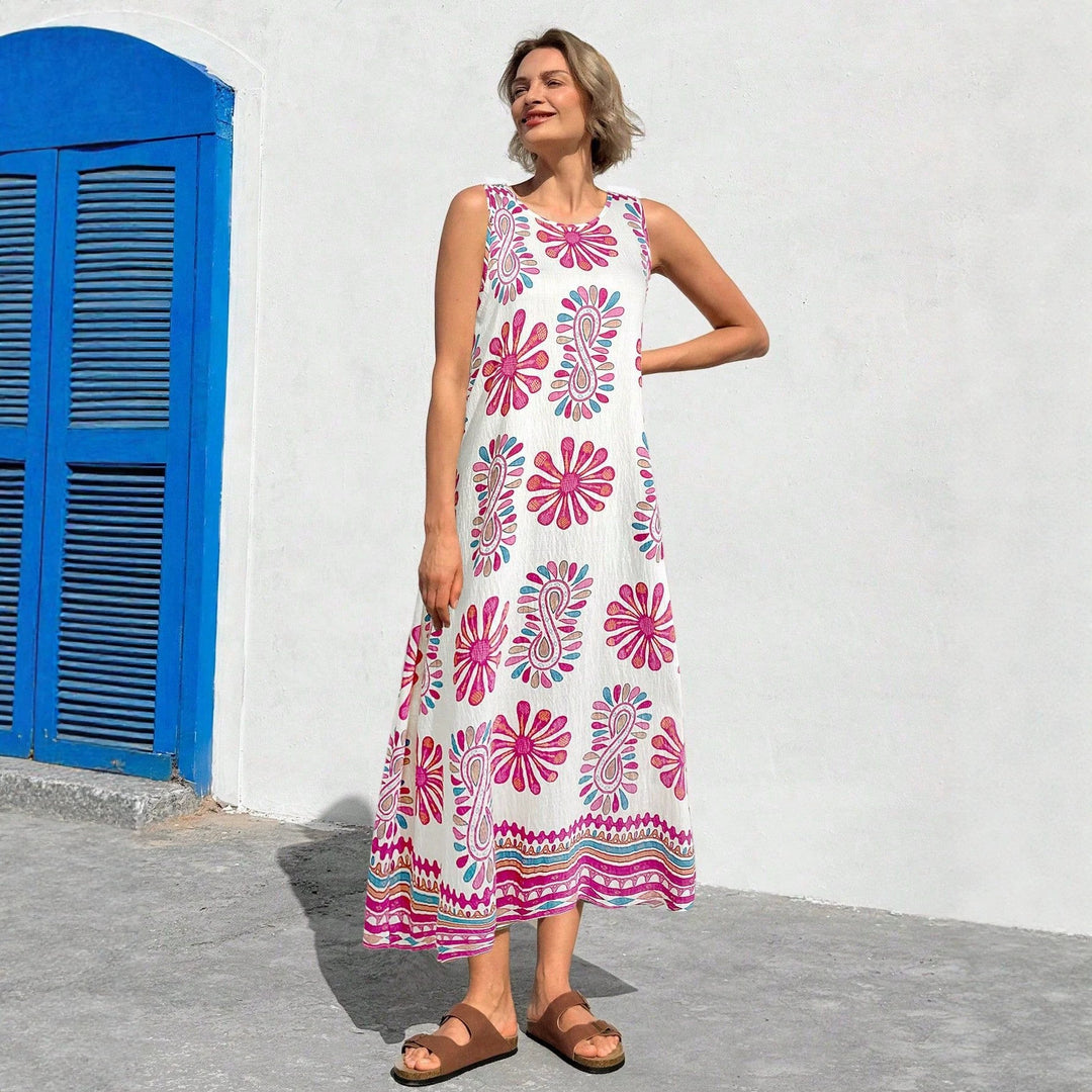 Damen Maxikleid mit floralem Druck und lässiger Schnitt R&B