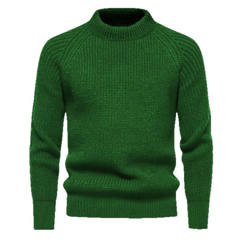 Herren Grobstrickpullover mit hohem Kragen und zeitlosem Design R&B