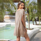 Damen luftiger Strandsarong mit modischem Lochmuster R&B