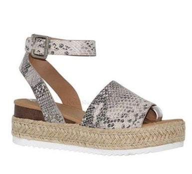 Damen Espadrille Sandalen mit verstellbarem Riemen R&B