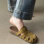 Damen Komfortable Sandalen im mediterranen Stil mit geflochtenem Riemendesign R&B