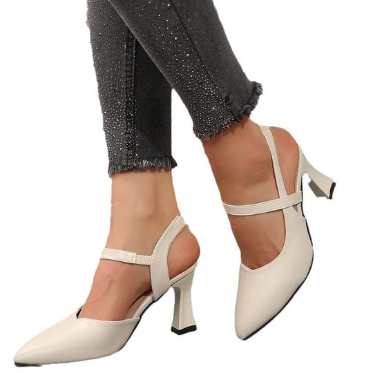 Damen elegante Slingback-Pumps mit modischer Riemchenverzierung R&B