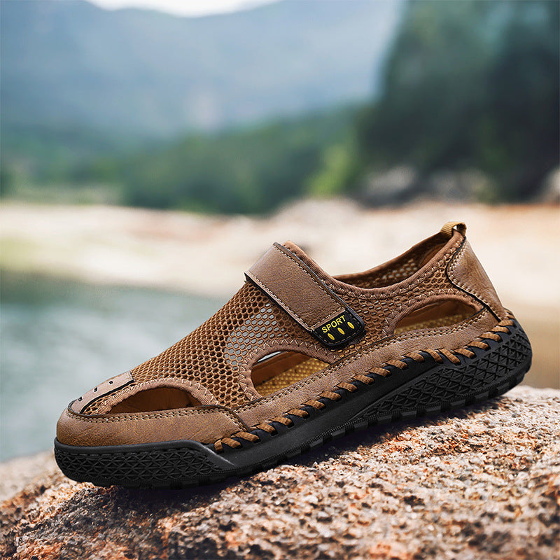 Herren Atmungsaktive Freizeitschuhe mit verstellbarem Riemen R&B