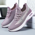 Damen Sportliche Fitness-Sneaker mit atmungsaktivem Obermaterial und rutschfester Sohle R&B