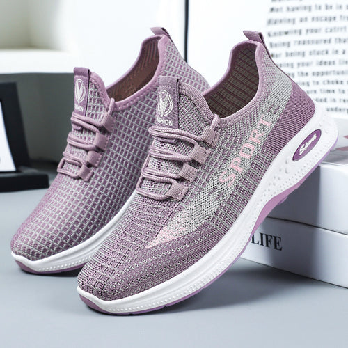 Damen Sportliche Fitness-Sneaker mit atmungsaktivem Obermaterial und rutschfester Sohle R&B