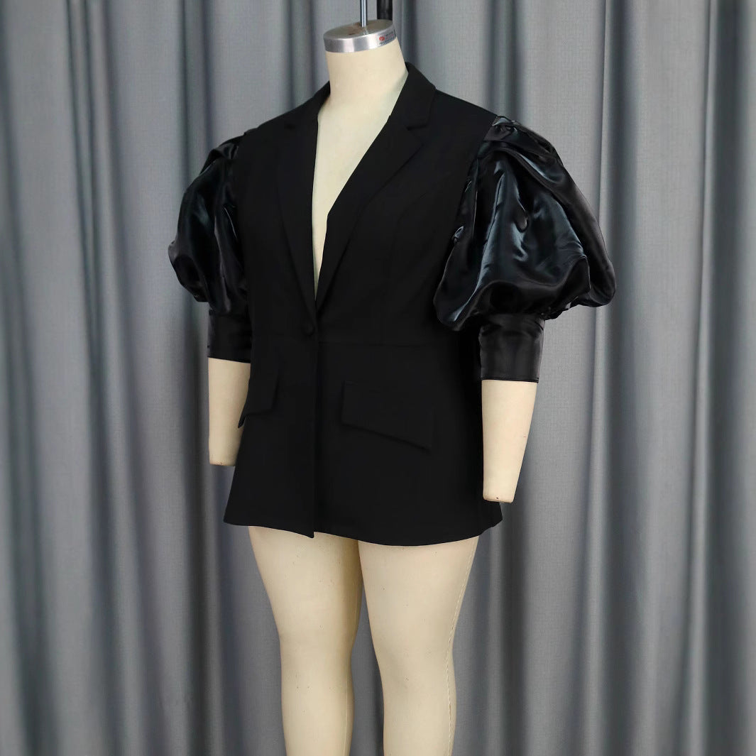 Damen Blazer mit voluminösen Puffärmeln R&B