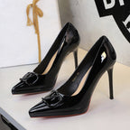 Damen elegante High Heel Pumps mit extravagantem Schnallen-Design R&B