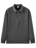 Herren Sweatshirt mit modischem Stehkragen und strukturiertem Design R&B