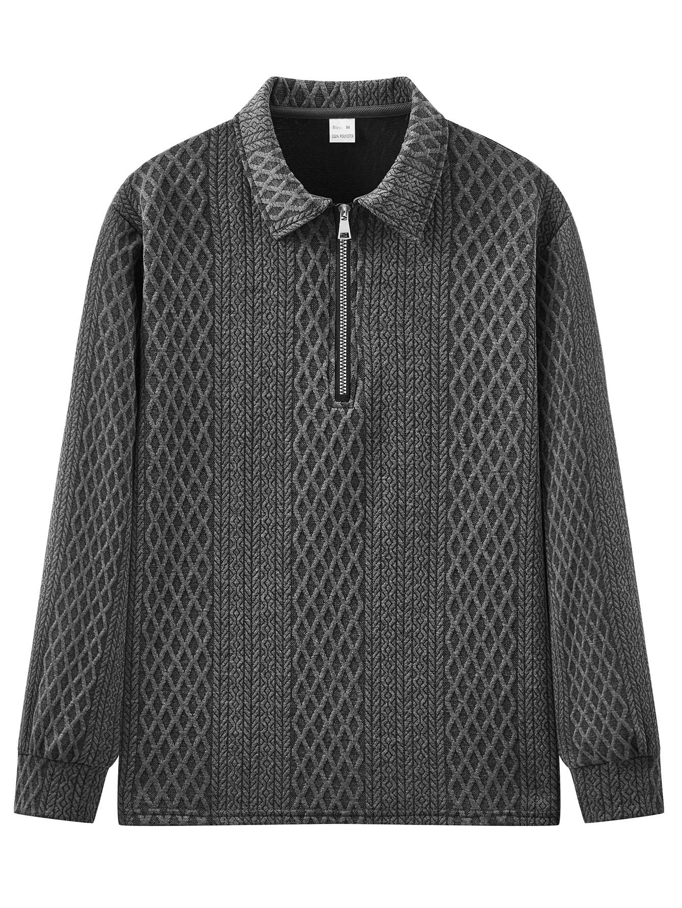 Herren Sweatshirt mit modischem Stehkragen und strukturiertem Design R&B