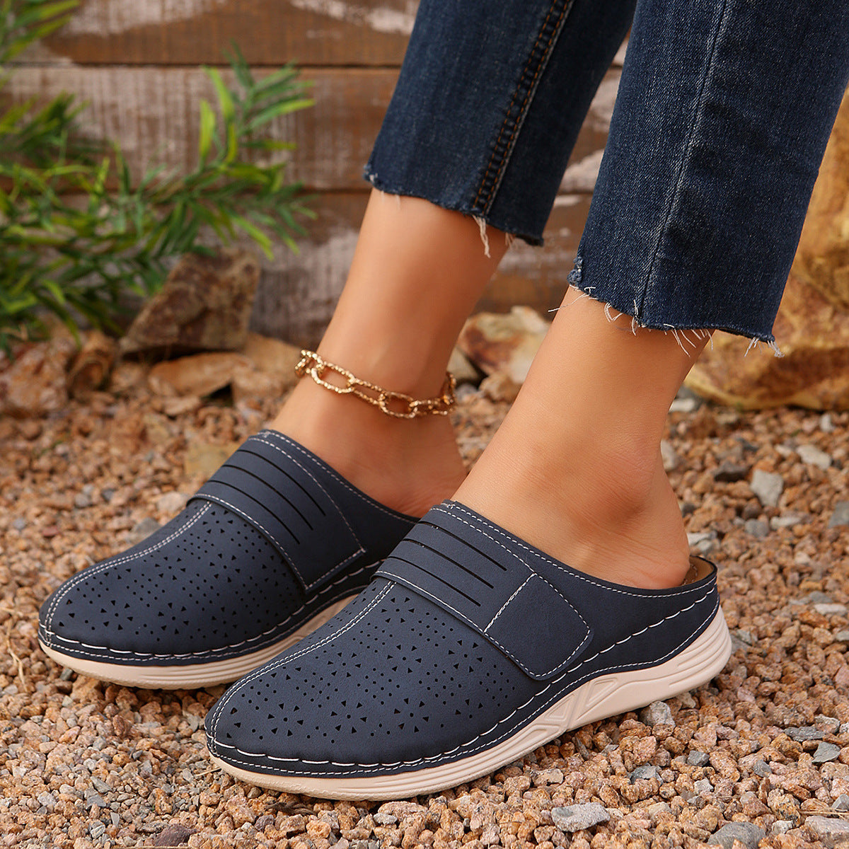 Damen Atmungsaktive Clogs mit modischem Lochdesign R&B