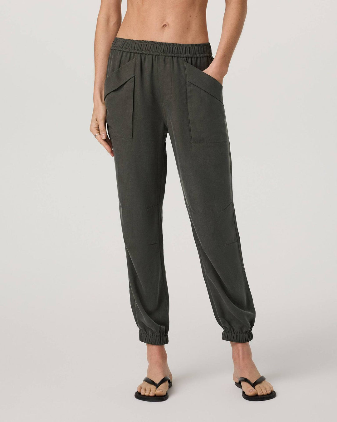 Damen lässige Freizeithose mit seitlichen Taschen R&B