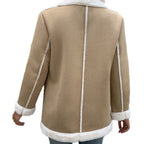 Damen Modische und gemütliche Jacke mit Teddyfutter R&B