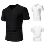 Herren Kurzarm T-Shirt mit strukturiertem Wellenmuster