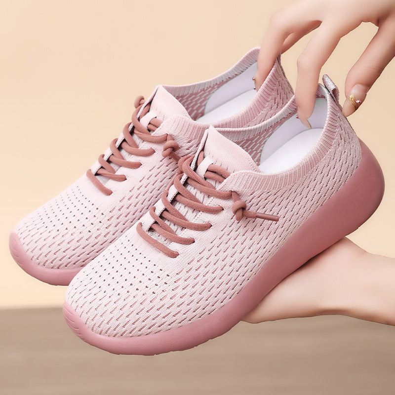 Damen Leichte und flexible Strick-Sneaker mit rutschfester Sohle R&B