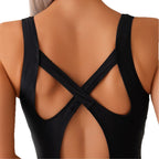 Damen Sportlicher Schwimmanzug mit doppeltem Träger Design R&B