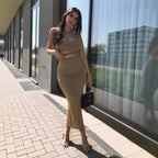 Damen Stylisches Obergarderoben-Set mit Crop-Top und figurbetonendem Rock R&B