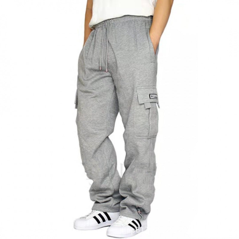 Herren Cargo-Jogginghose mit elastischem Bund und multifunktionalen Taschen R&B