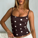 Damen Spaghetti-Top mit Polka-Dots und figurformendem Schnitt R&B