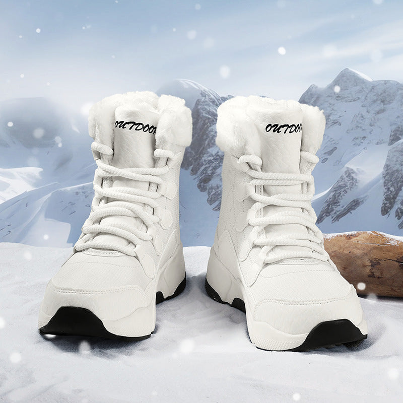 Damen isolierte Winterstiefel mit kuscheligem Futter und rutschfester Sohle