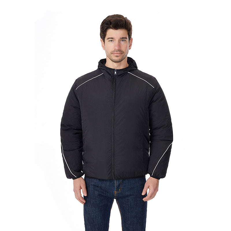 Herren nan leichte wasserdichte Kapuzenjacke winddicht mit reflektierenden Details R&B