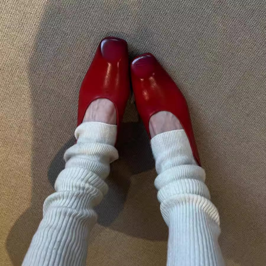 Damen Ballerinas mit elegantem, abgerundetem Design und hochwertiger Lederverarbeitung Heidi Mode
