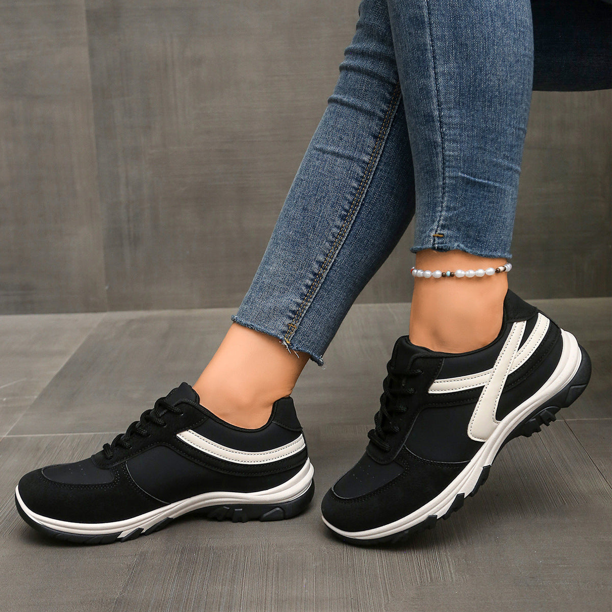 Damen sportliche Sneaker mit atmungsaktivem Obermaterial und starker Dämpfung R&B