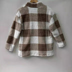 Damen Kuschelige Karojacke R&B