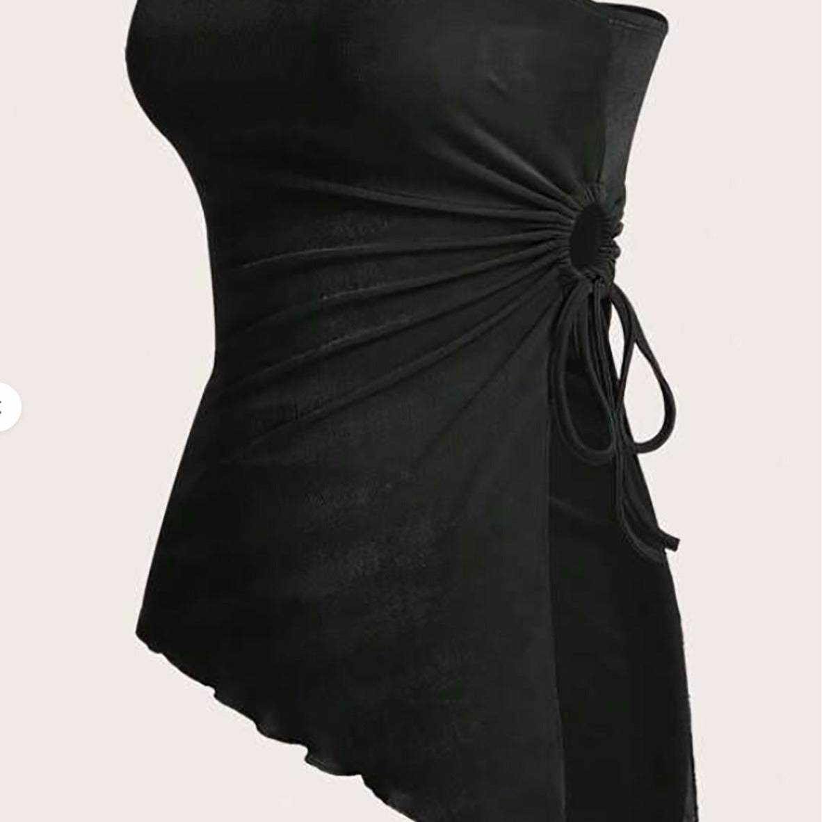 Damen Bandeau-Oberteil mit modischem Wickeldesign und verstellbaren Riemen R&B