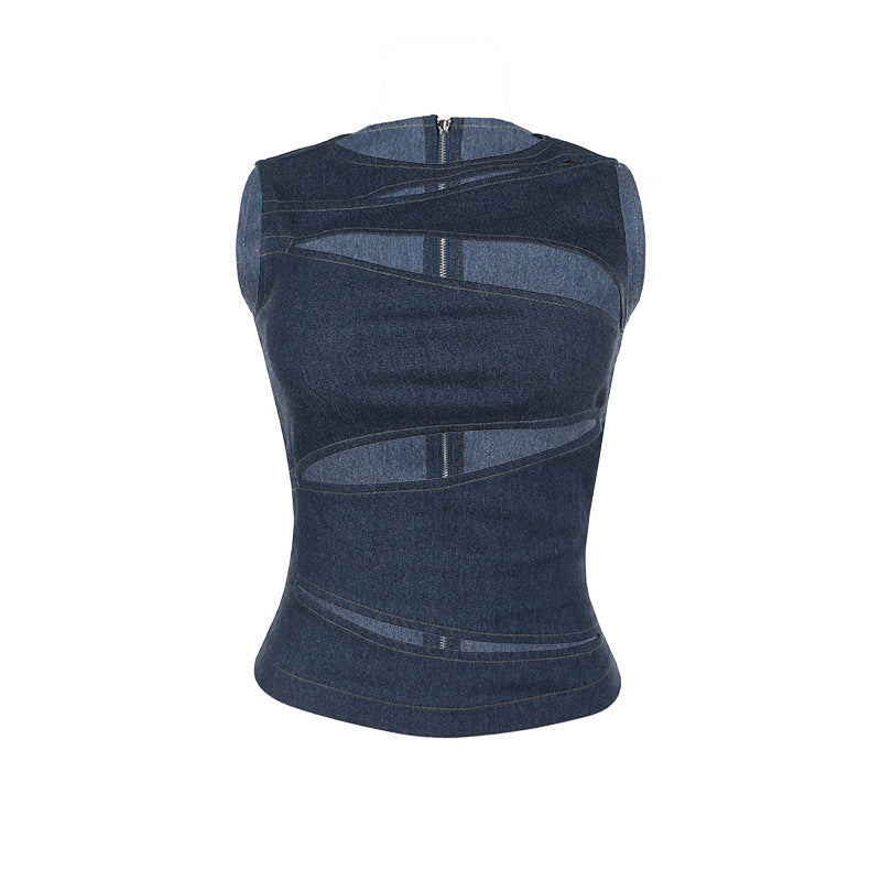 Damen Oberteil mit raffinierten Cut-Out-Design R&B